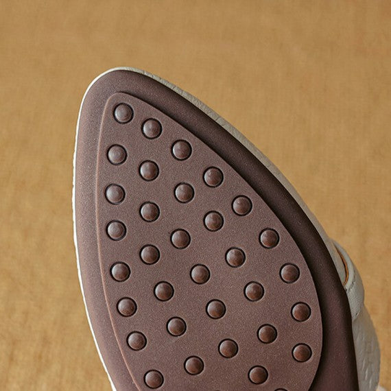 Elara Woven Leather Mary-Janes
