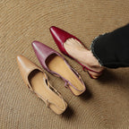Velune Slingback Leather Heels