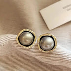 Sophisticated Black Pearl Earrings