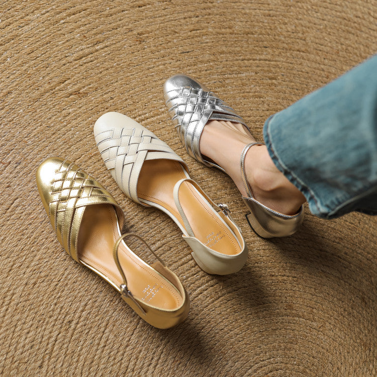 Marais Woven Leather Heels