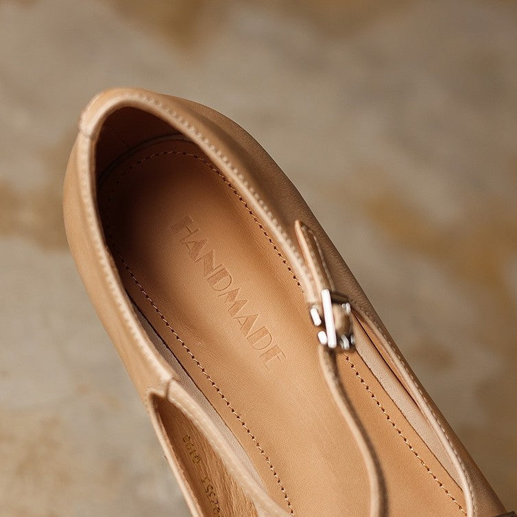 Orlisse Mary-Jane Leather Flats