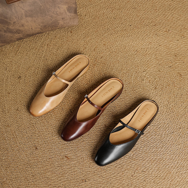 Selma Mary-Jane Leather Mules