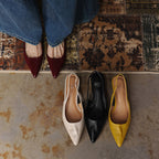 Maelle Lambskin Leather Slingback Heels