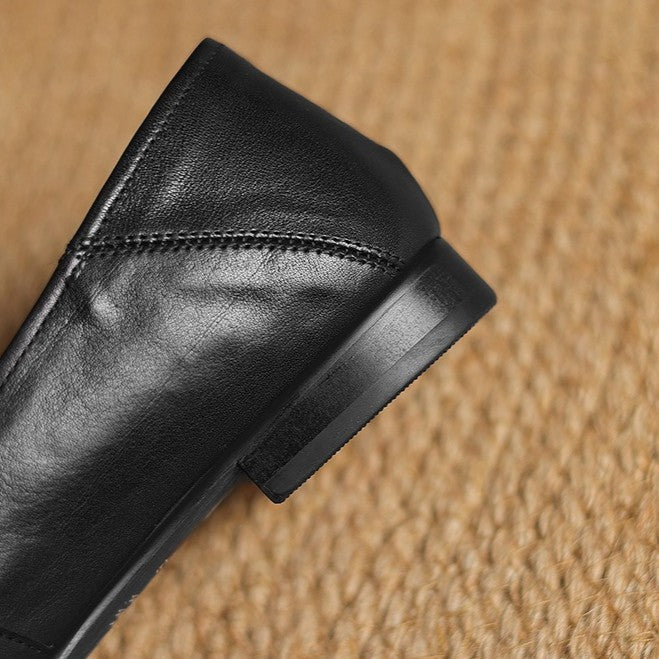 Corren Lock Accent Leather Loafers