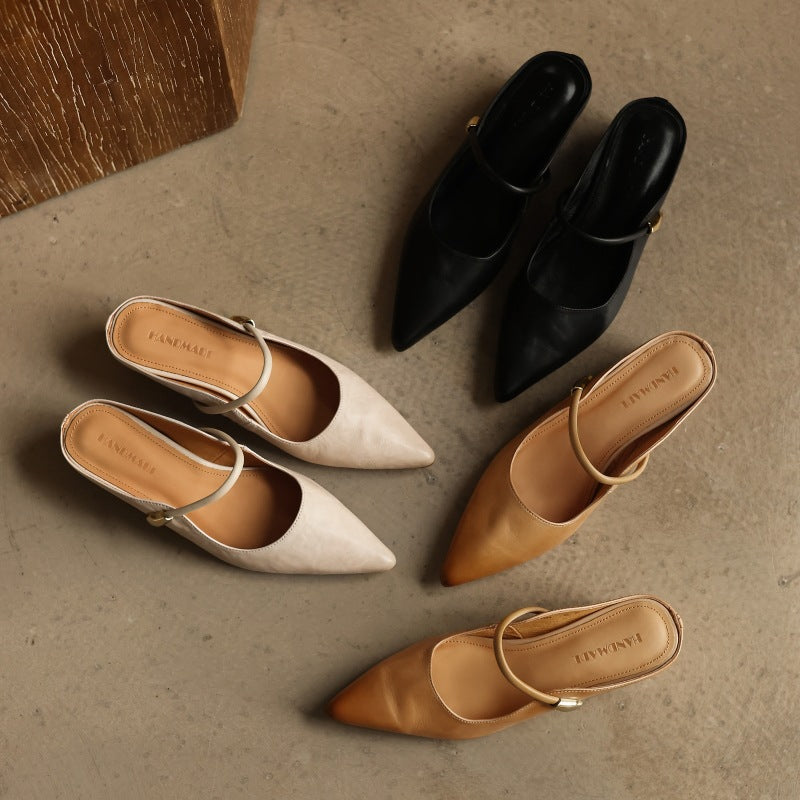 Liora Sculpt Leather Mules