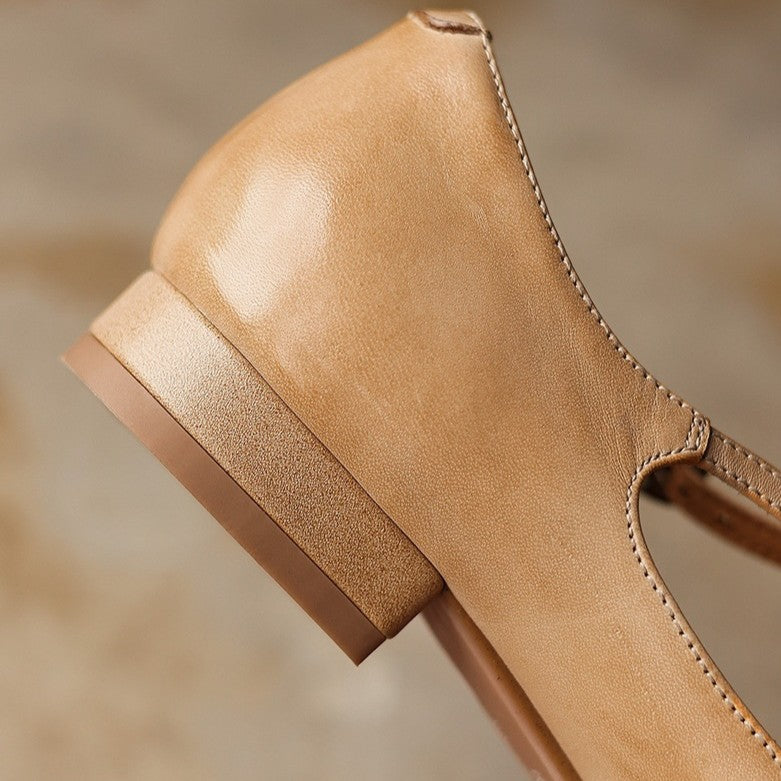 Orlisse Mary-Jane Leather Flats