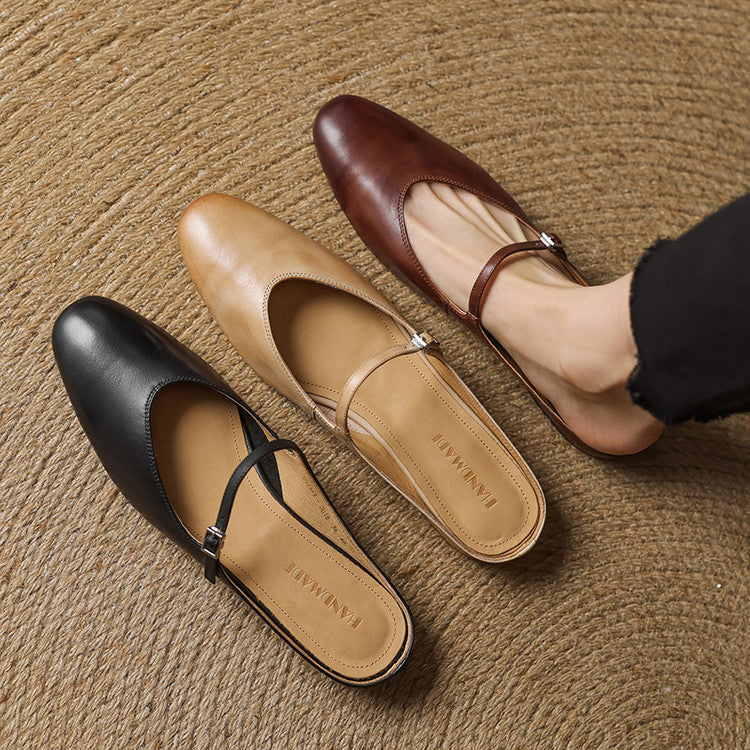 Selma Mary-Jane Leather Mules