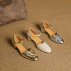 Marais Woven Leather Heels