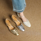 Marais Woven Leather Heels