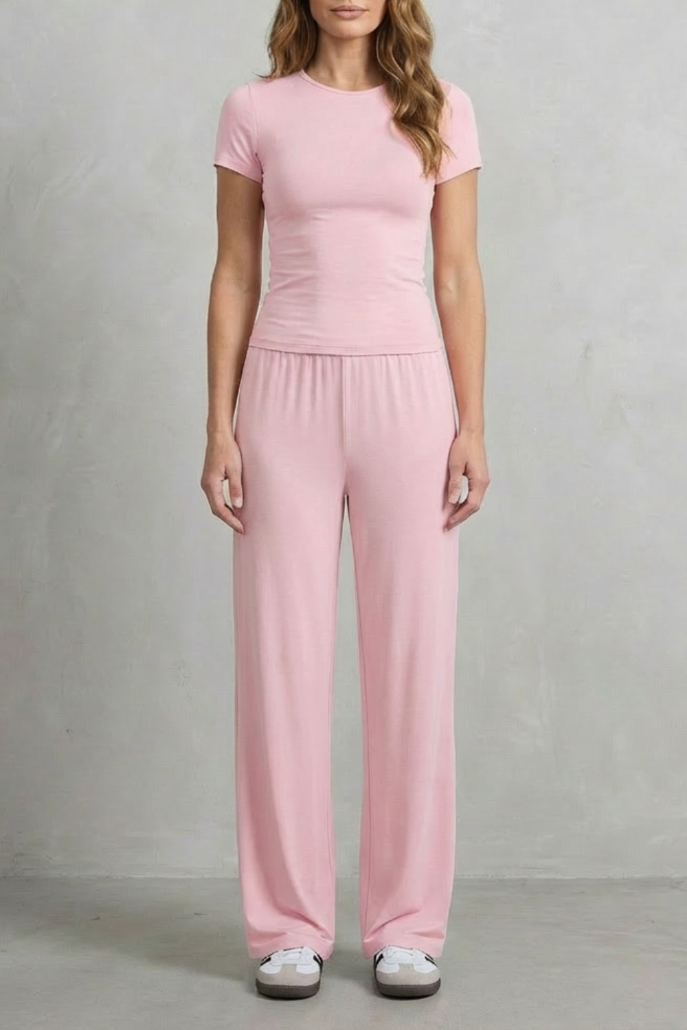 Élan | Sleek Simplicity Pure Color Wide-Leg Pants Suit