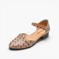 Elara Woven Leather Mary-Janes