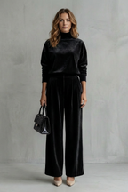 Luxe Velour Elegance Two-Piece Lounge Set