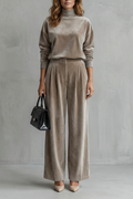 Luxe Velour Elegance Two-Piece Lounge Set