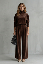 Luxe Velour Elegance Two-Piece Lounge Set
