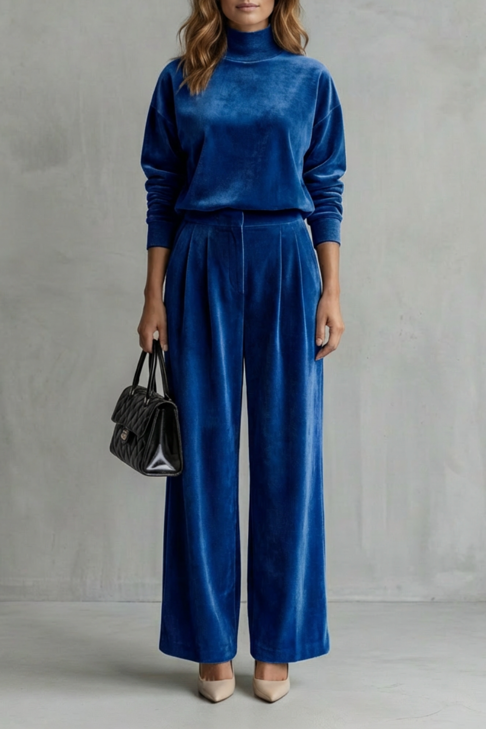 Luxe Velour Elegance Two-Piece Lounge Set