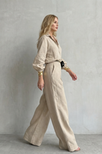 Tailored Elegance Two-piece Wide-leg Set
