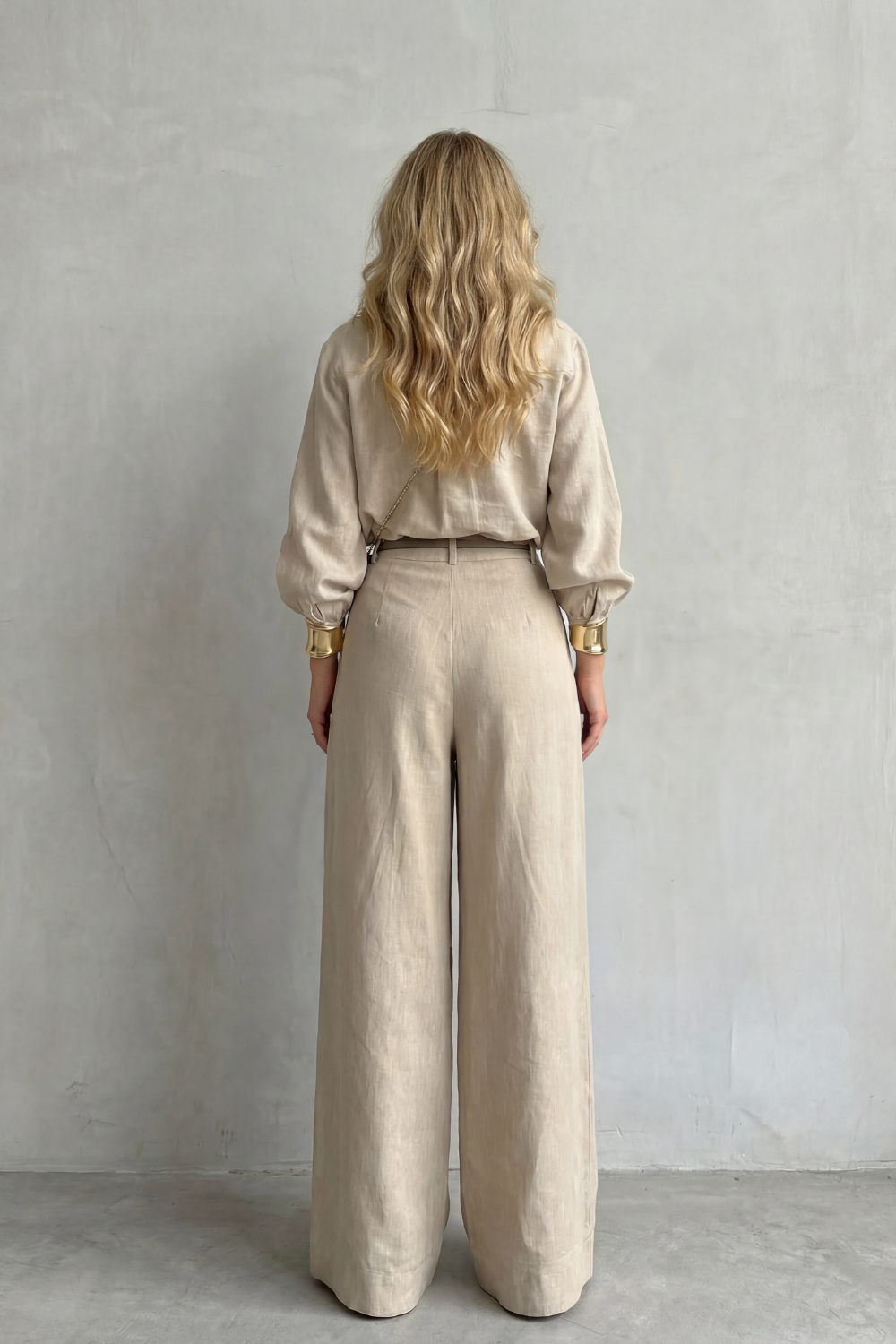 Tailored Elegance Two-piece Wide-leg Set