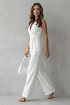 Elisavie – Lapel wrap waist – Tailored jumpsuit