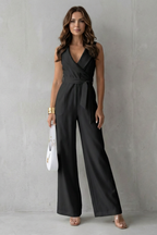 Elisavie – Lapel wrap waist – Tailored jumpsuit