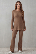 Ribbed Elegance Knit Lounge Set