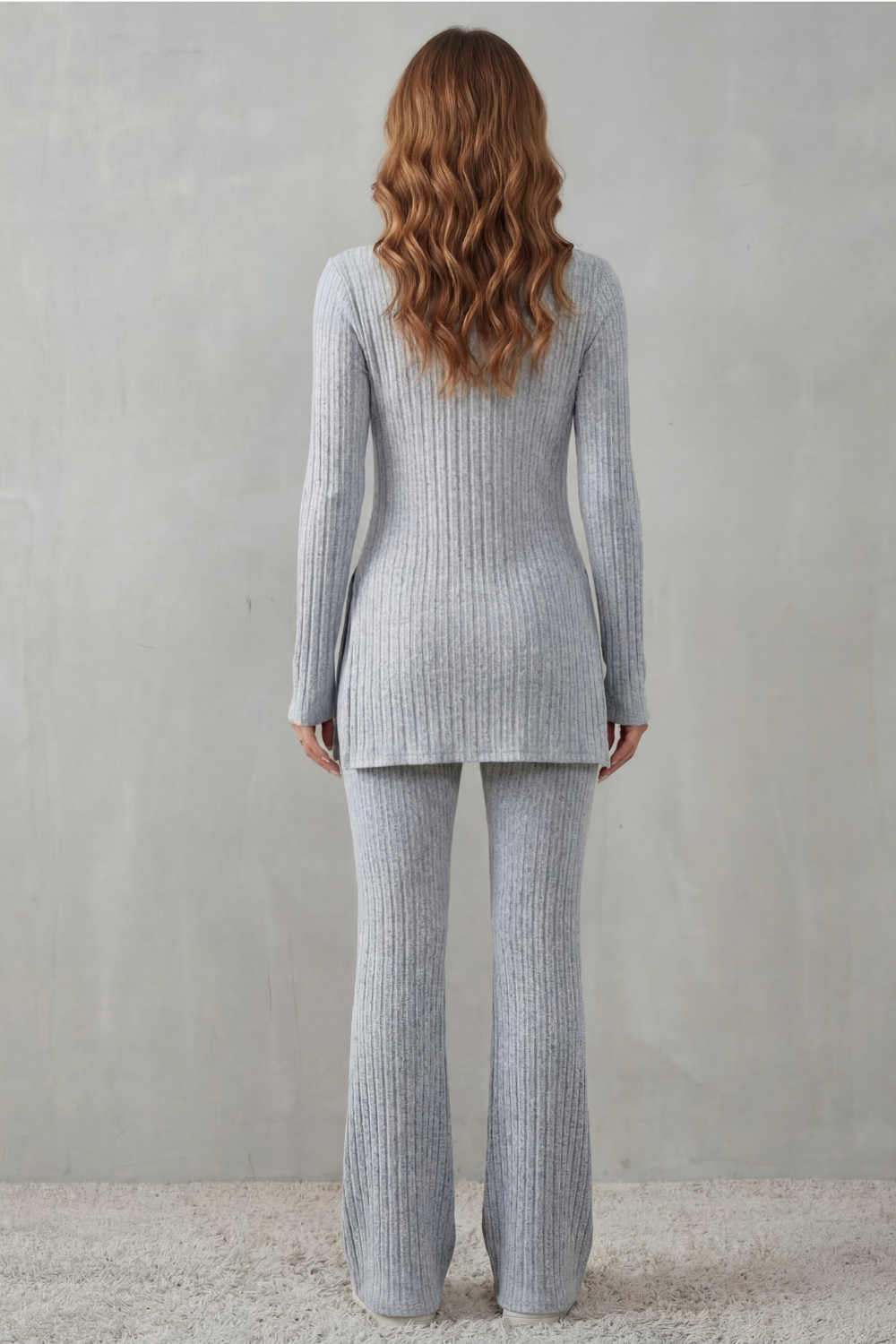 Ribbed Elegance Knit Lounge Set