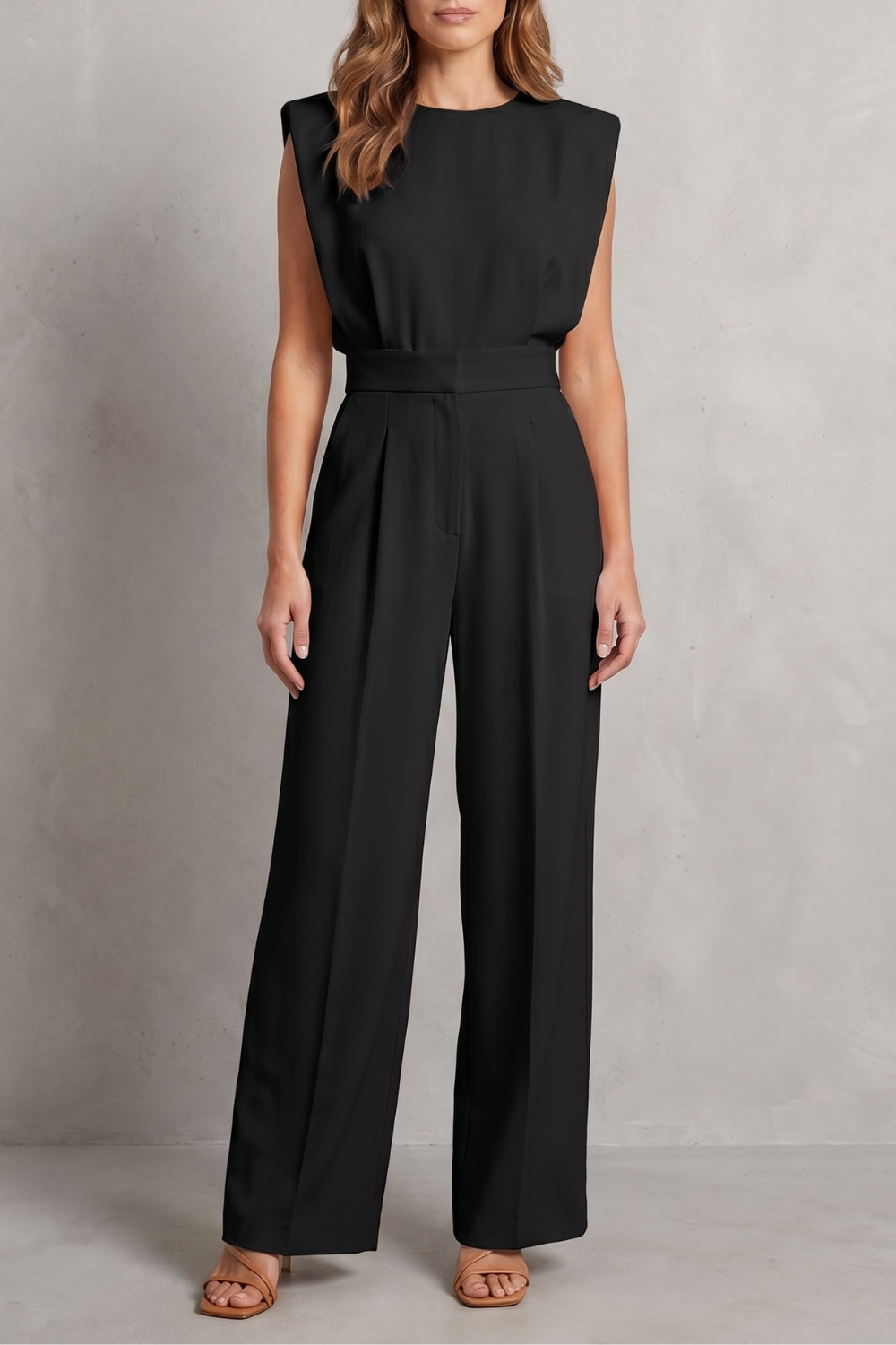 Minimalist tailored elegance | Wide-leg jumpsuit