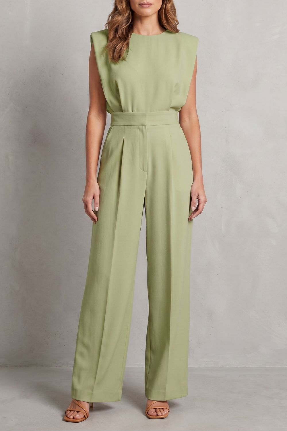 Minimalist tailored elegance | Wide-leg jumpsuit