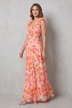 Ruffled Floral Romance Maxi Dress
