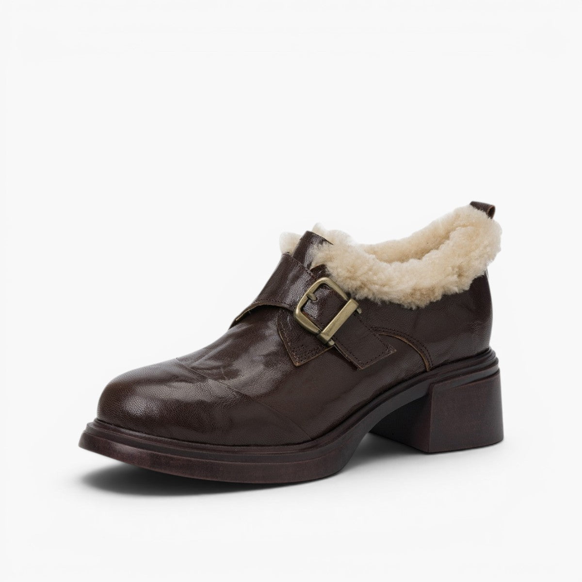 Ellesmere Shearling Leather Oxford Heels