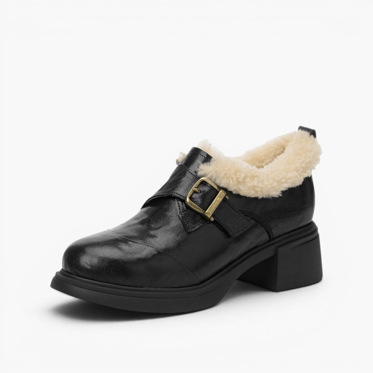Ellesmere Shearling Leather Oxford Heels
