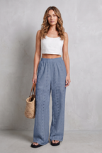 Broderie Anglaise Grace Wide-leg Trousers