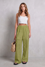 Broderie Anglaise Grace Wide-leg Trousers