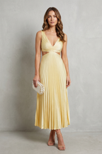 Pleated Waist Elegance Maxi Dress