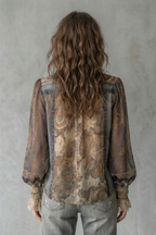 Sheer Paisley Romance Boho Blouse
