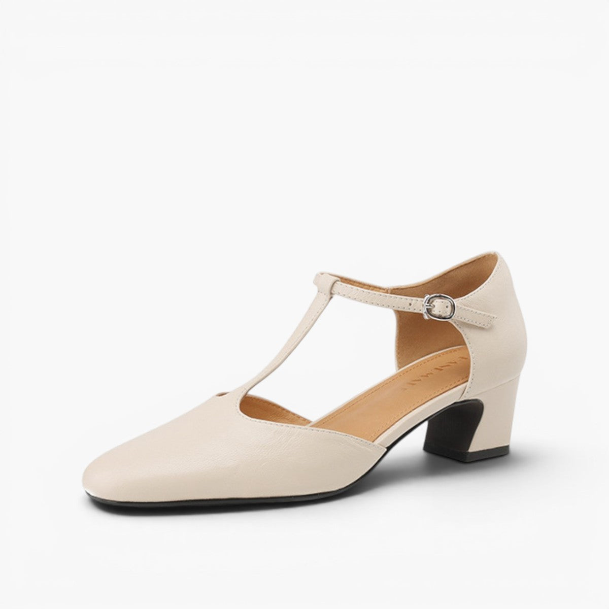 Elowen Leather T-Strap Heels