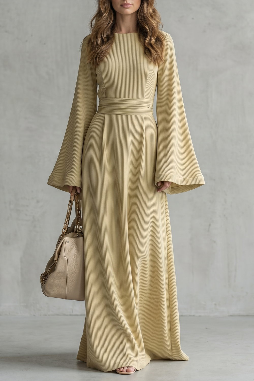 Pleated Grace Elegance Maxi Dress