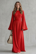 Pleated Grace Elegance Maxi Dress