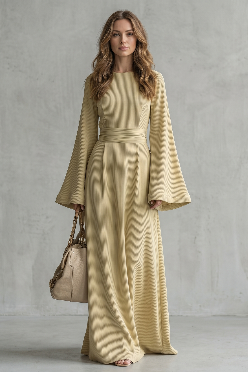 Pleated Grace Elegance Maxi Dress