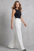 Tailored Pleats High-waist Wide-leg Trousers
