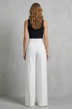 Tailored Pleats High-waist Wide-leg Trousers