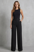 Tailored Pleats High-waist Wide-leg Trousers
