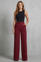 Tailored Pleats High-waist Wide-leg Trousers