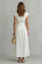 Refined Waist Detail Maxi Dress