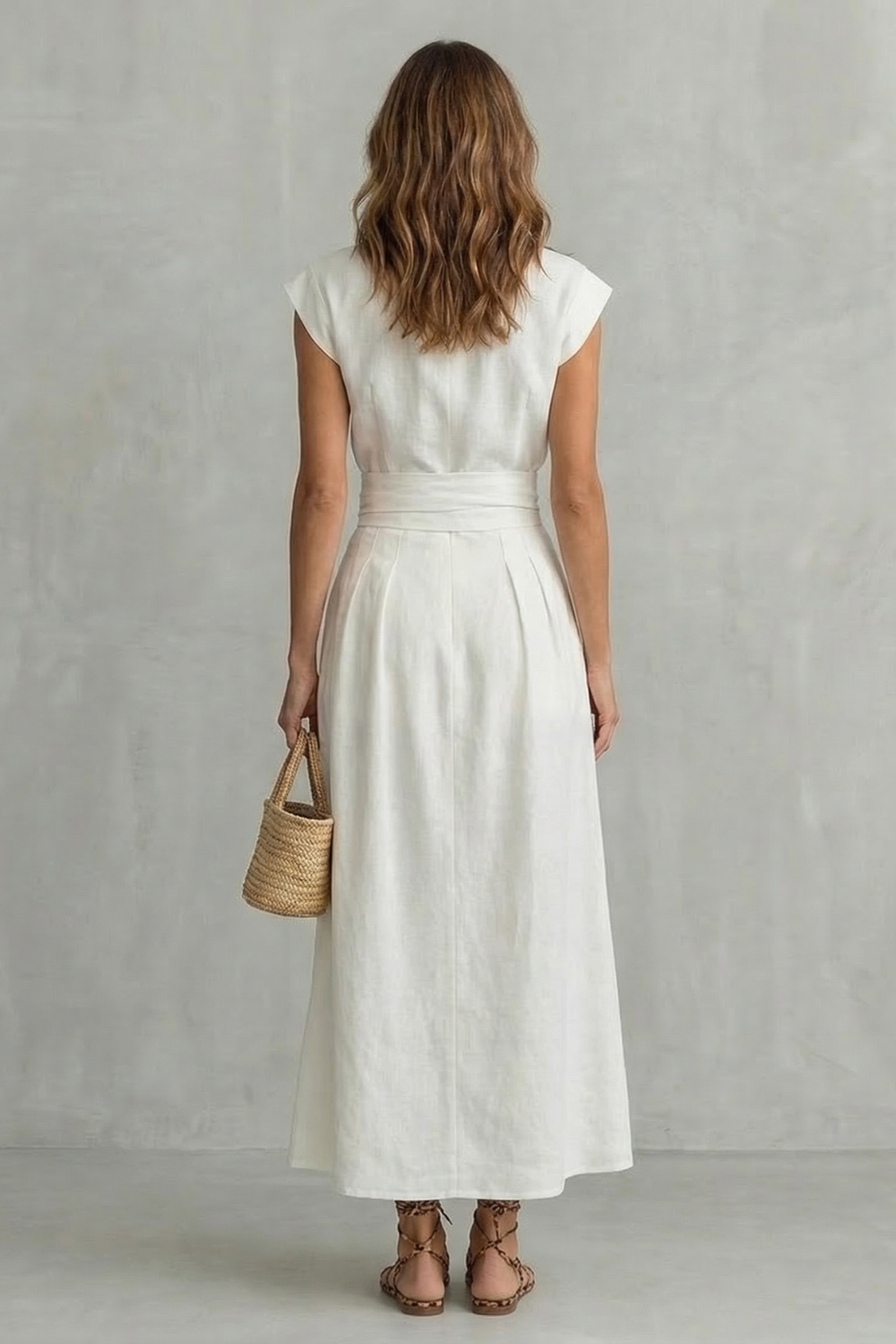 Refined Waist Detail Maxi Dress