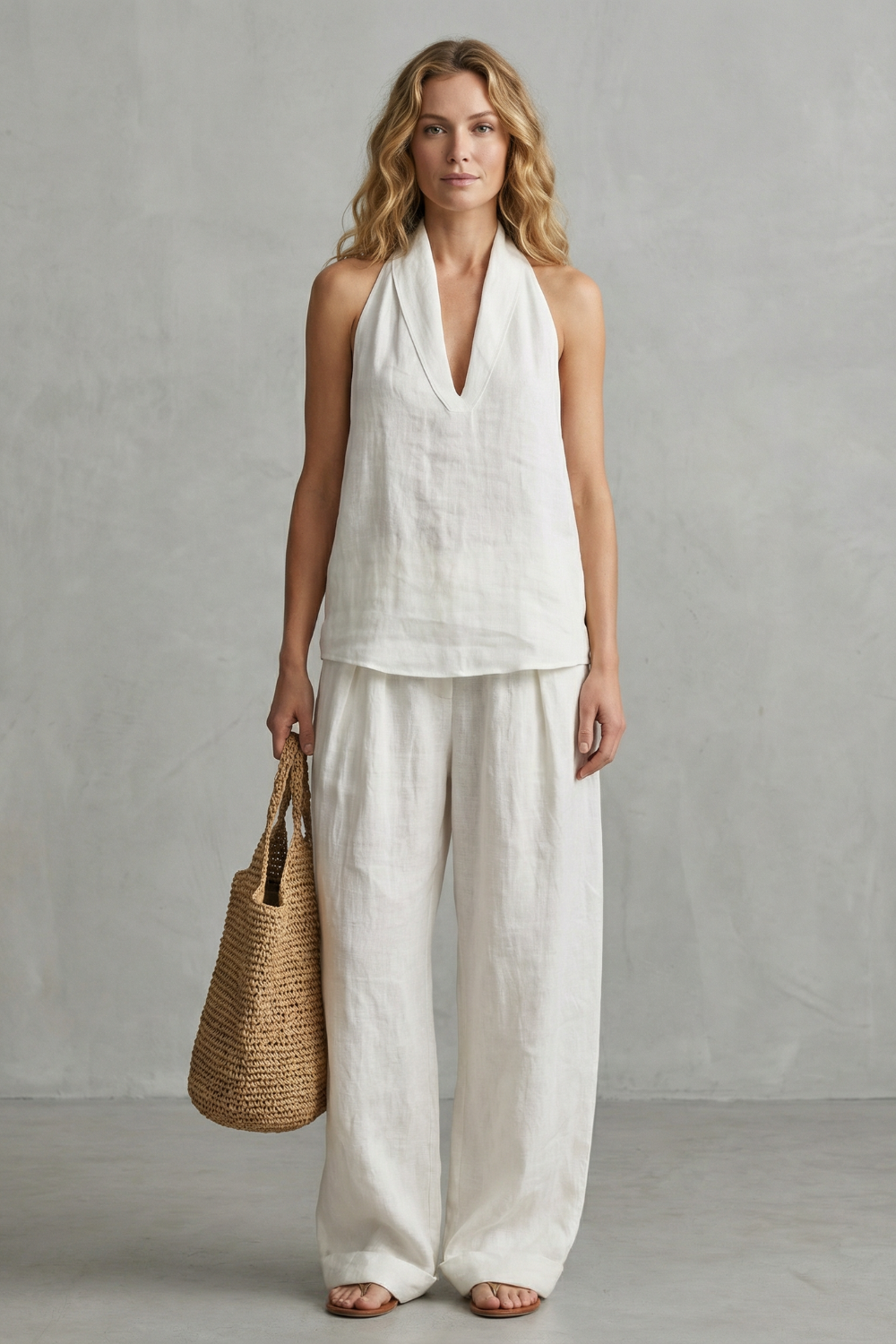 Effortless Draped Elegance Two Piece Set