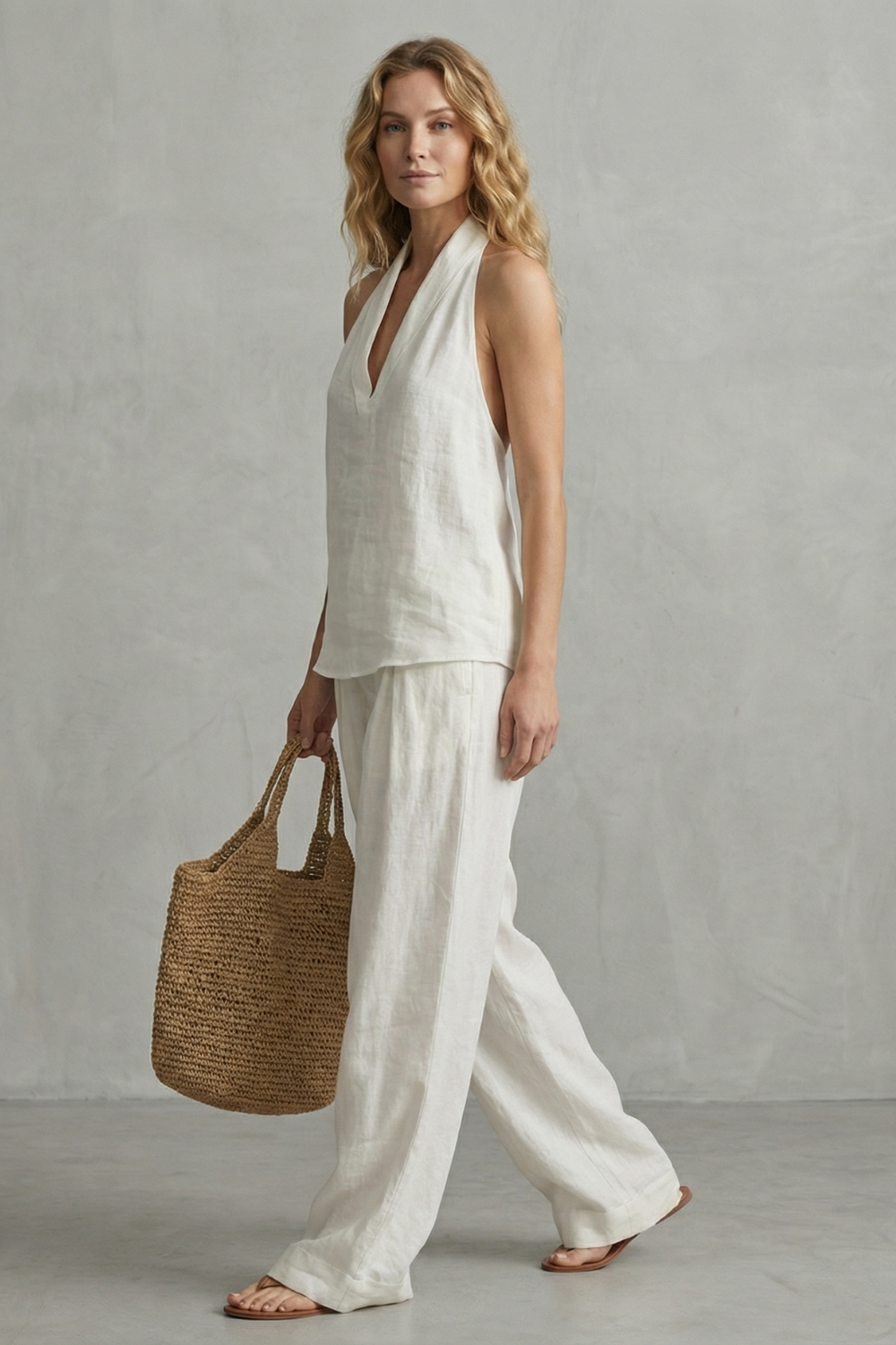 Effortless Draped Elegance Two Piece Set