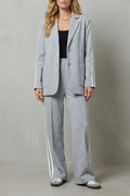 Sporty Tailored Contrast Two Piece Set