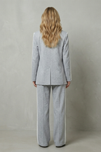 Sporty Tailored Contrast Two Piece Set