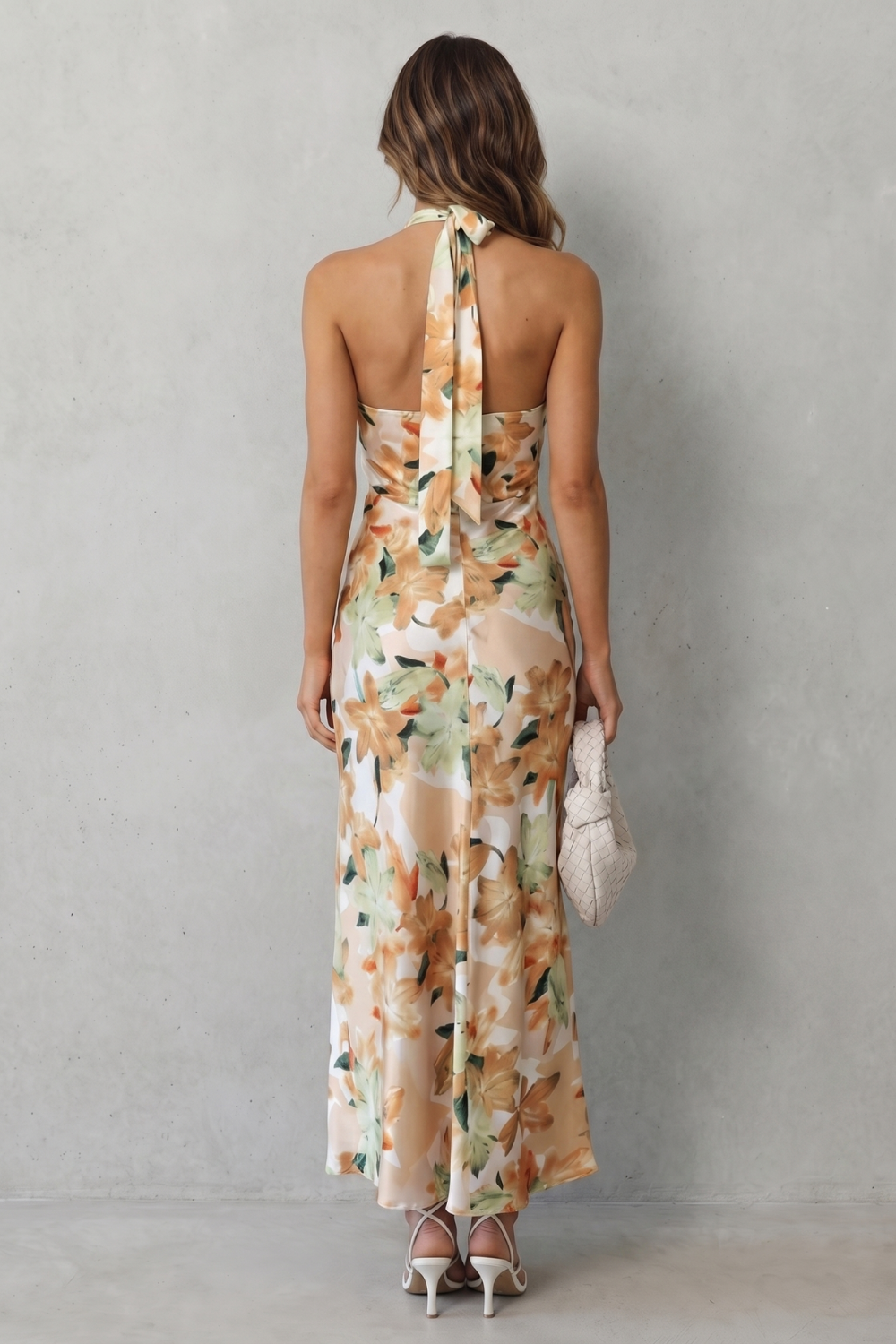 Floral Halter Elegance Maxi Dress