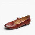 Esmira T-Strap Leather Mary Janes